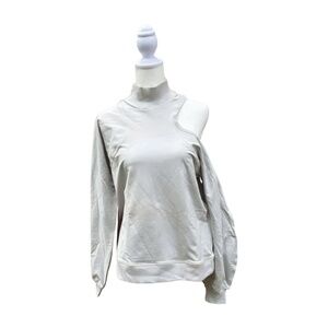 Lululemon One-Shoulder Cutout Sweatshirt – Light Gray – Size 4